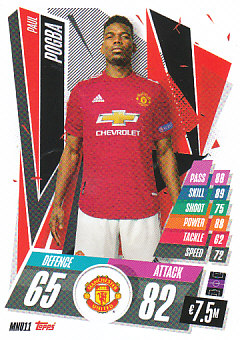 Paul Pogba Manchester United 2020/21 Topps Match Attax CL #MNU11